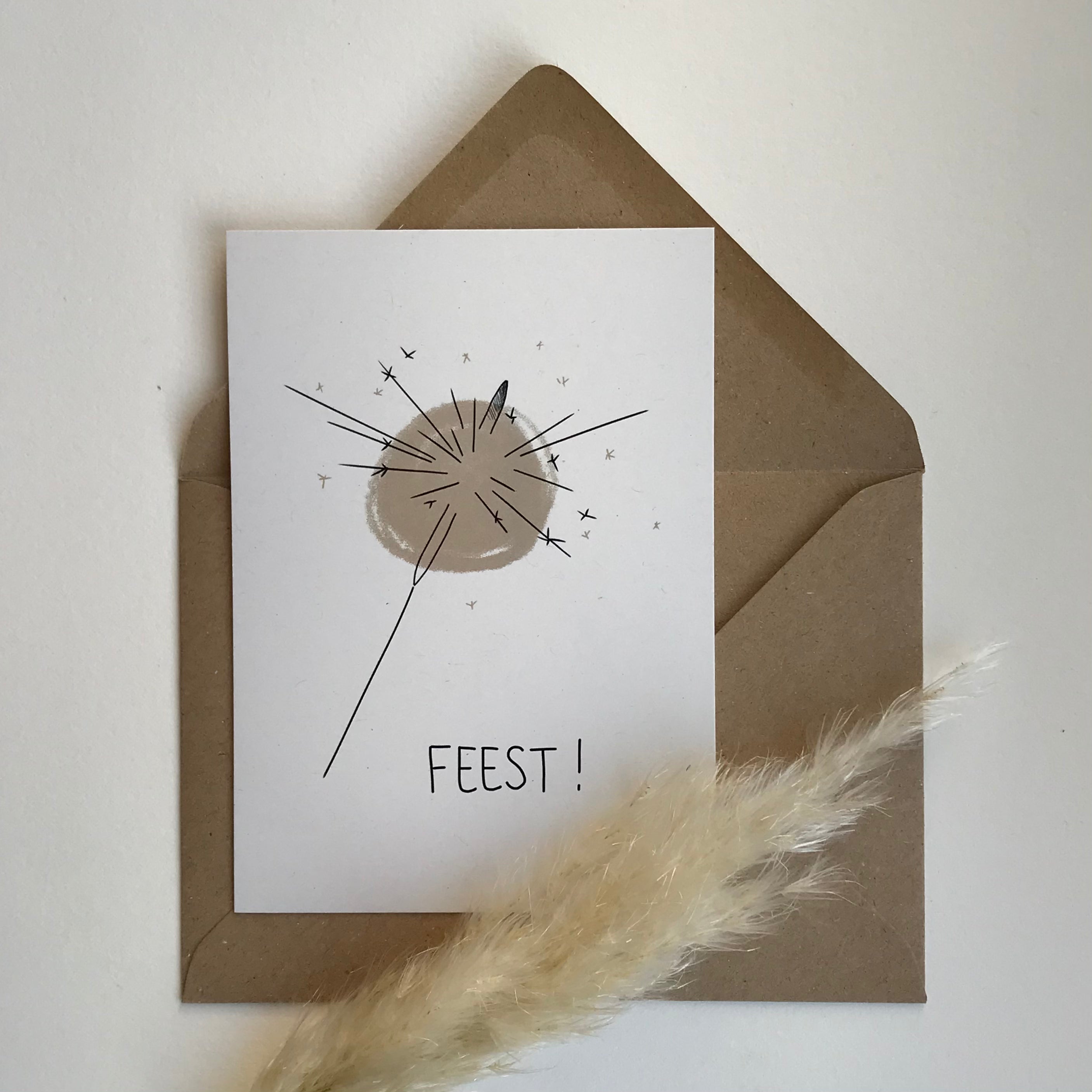 Wenskaart "Feest"